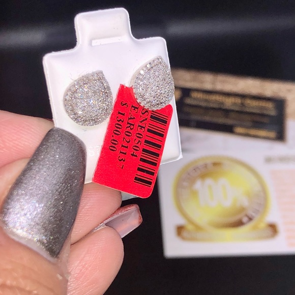 Pear REAL DIAMOND earrings 1/2CT w/ appraisal doc - Picture 5 of 8